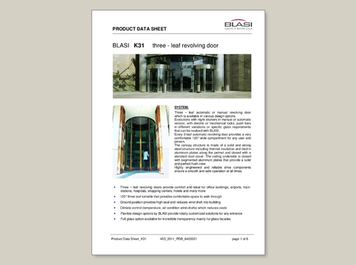 K31 Technical Data Sheet