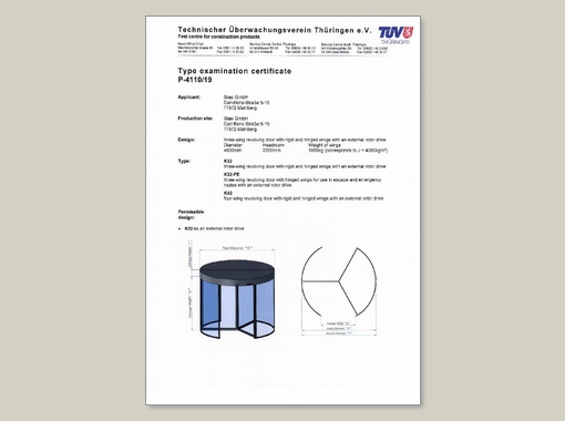 K 32 / K42 TÜV certificate U = max. 6500mm - BLASI