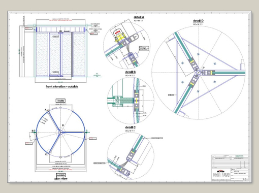 Revolving door K 31/ K 32 with automatic drive