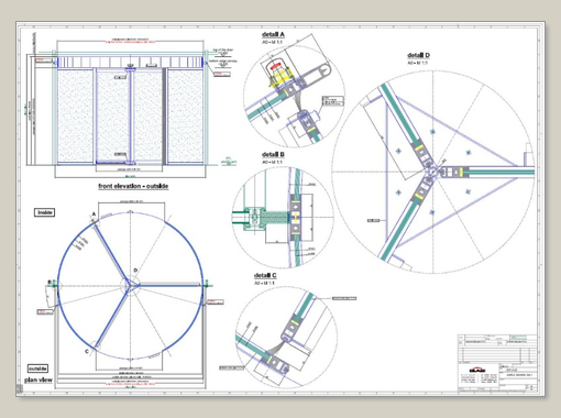 Revolving door K 31/ K 32 with automatic drive