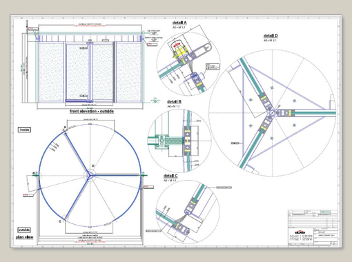 Revolving door K 31/ K 32 with automatic drive