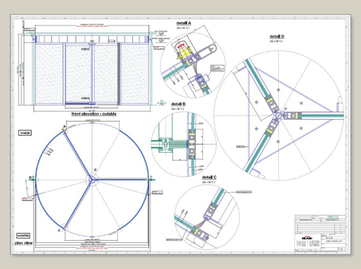 Revolving door K 31/ K 32 with automatic drive