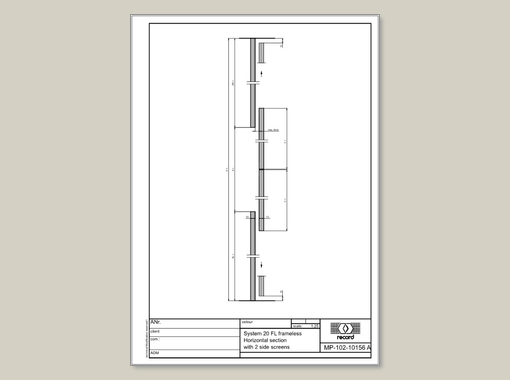 Horizontal section with 2 side screens