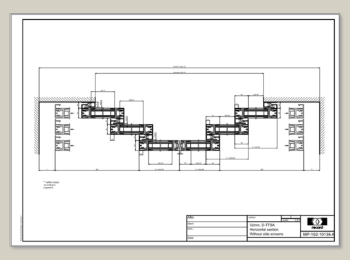 D-TTSA, horizontal section without side screens