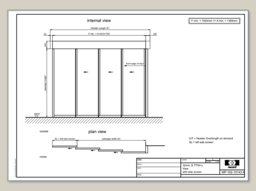 E-TTSA-L, view with side screen