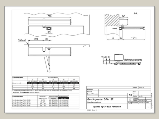 DFA 127 – Installation standard arms PUSH