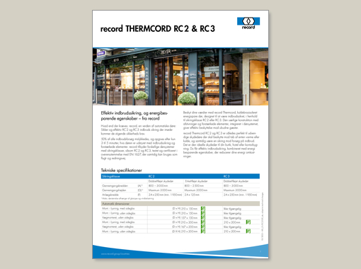 record THERMCORD RC 2 / RC 3