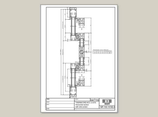 THERMCORD RC3, D-STA, horizontal section with side screen