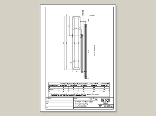 record DFA 127 85 mm Drive Height