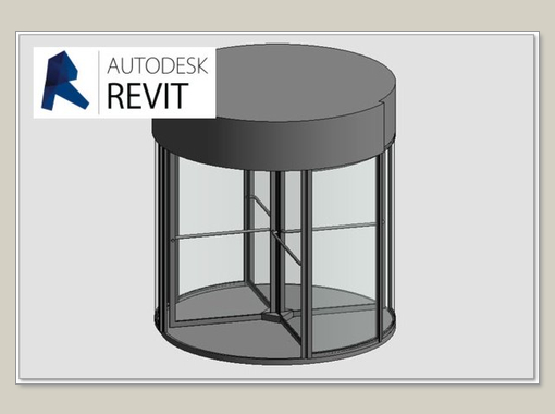 revolving Door record K 41 – curtain wall panel
